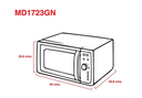 MICROONDAS ATMA 23L MD1723GN  C/GRILL