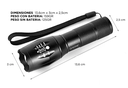 MINI LINTERNA GADNIG LED 3000 RESISTENTE AL AGUA + SOPORTE