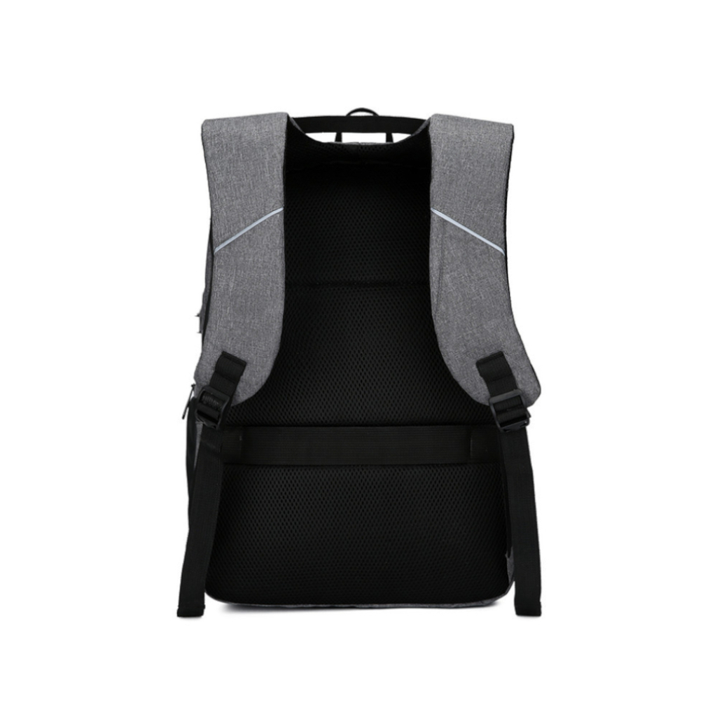 MOCHILA KUSHIRO MUSB01 TREKKING NEGRO GRIS C/ PUERTO USB