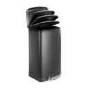 CESTO VONNE CCRI 12LN ACERO NEGRO RECTANGULAR 12L