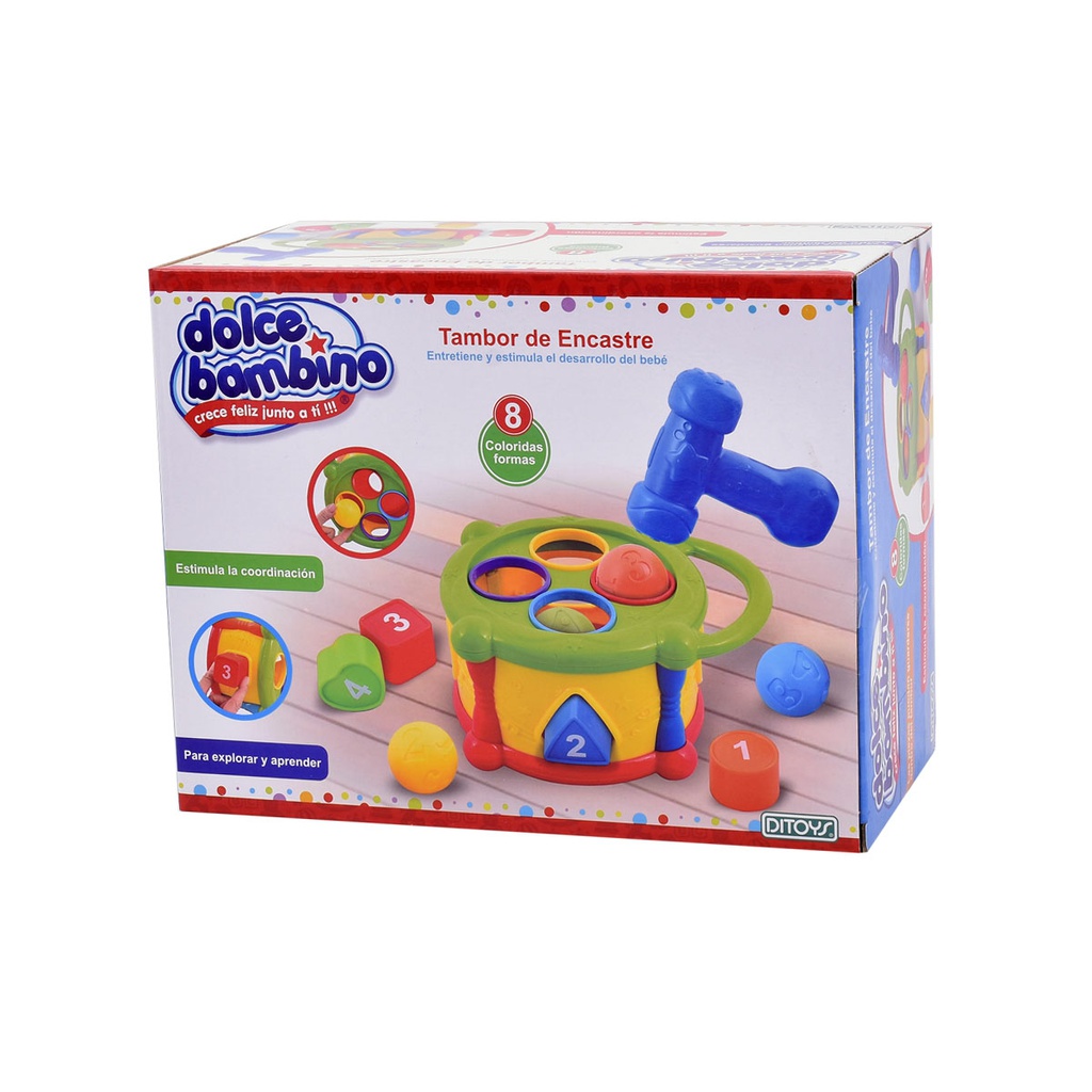 JUEGO DIDACTICO DITOYS TAMBOR DE ENCASTRE