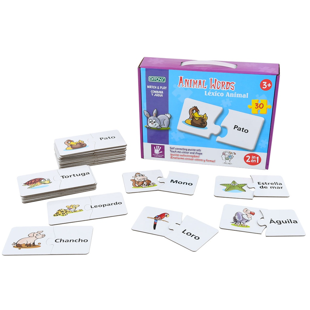 MATCH AND PLAY PUZZLE DITOYS 2376 ANIMALES