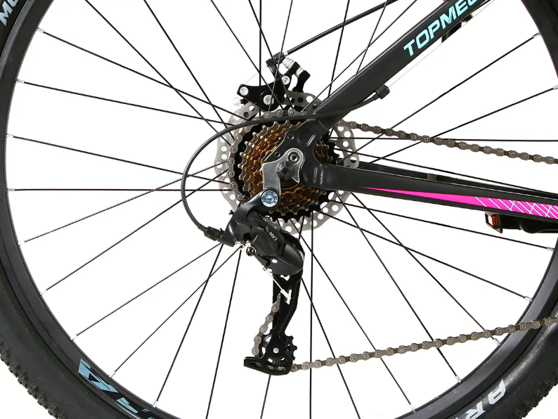 BICICLETA TOP MEGA FLAMINGO R29 21VEL NEGRO CELESTE XS