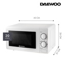 MICROONDAS DAEWOO 20L D120M  700W
