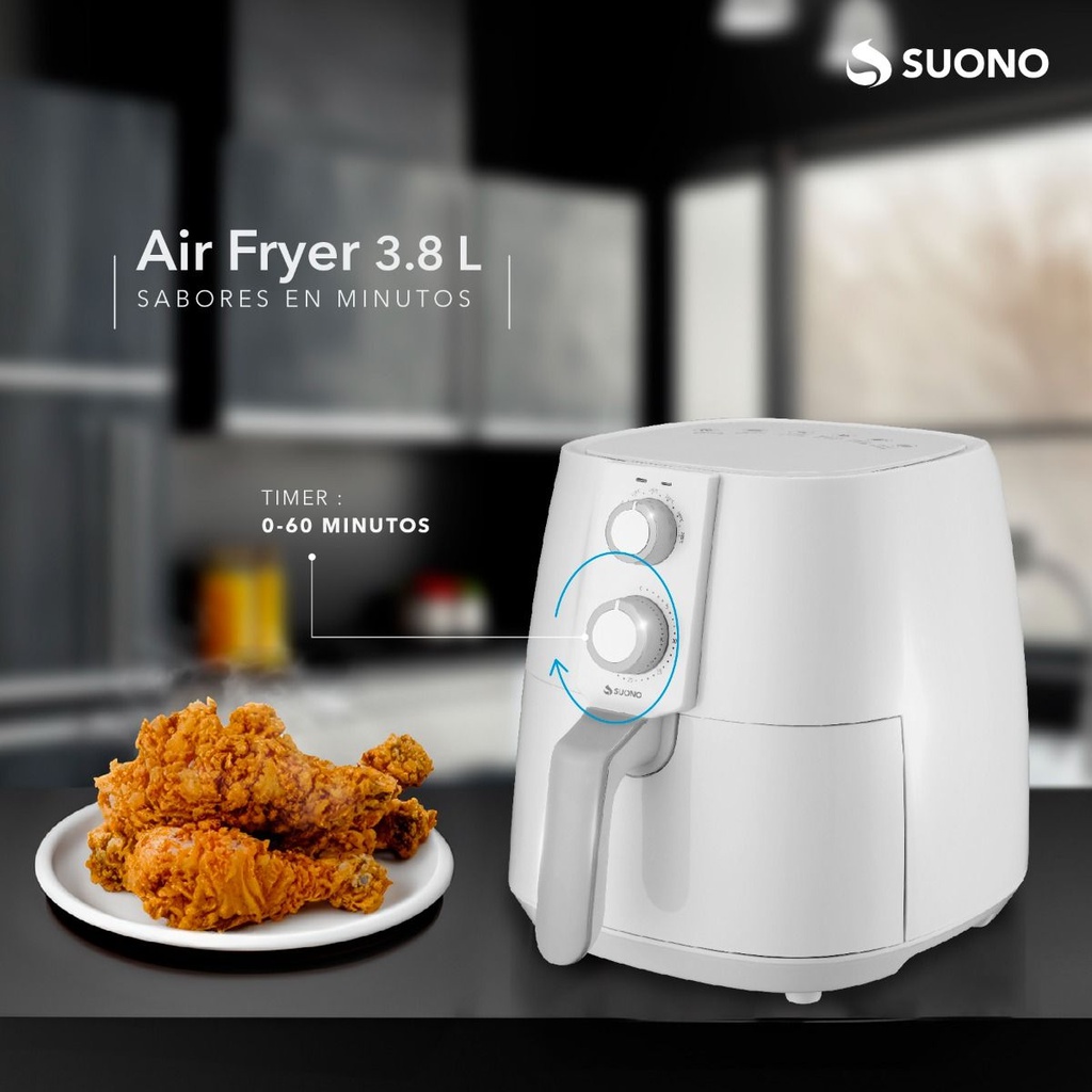 FREIDORA DE AIRE SUONO HOG0152 3,8LTS 1450W BL