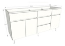 BAJO MESADA RICCHEZZE LIVORNO 1.60 BLANCO NORTE 35604862