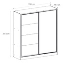 PLACARD RICCHEZZE MURANO 1.80 HICKORY/BLANCO 35231789