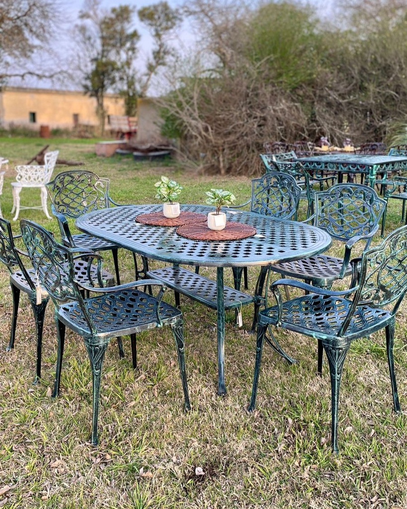 Juego De Jardin Chateaux X 6 Sillones Verde