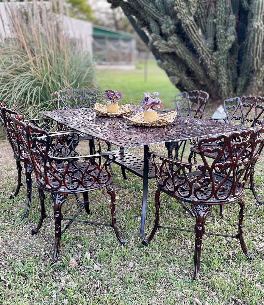 JUEGO DE JARDIN BOSTON X 6 SILLONES COBRE