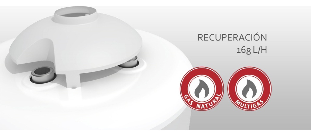 Termotanque Multigas Coppens 120l Conexion Superior Blanco