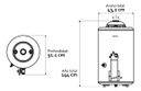 Termotanque Multigas Coppens 120l Conexion Superior Blanco