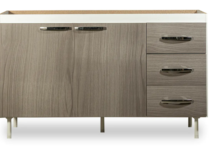 BAJO MESADA MUEBLES MAXIMO 72245 140 GRIS/BLANCA