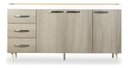 BAJO MESADA MUEBLES MAXIMO 72265 160 GRIS/BLANCA