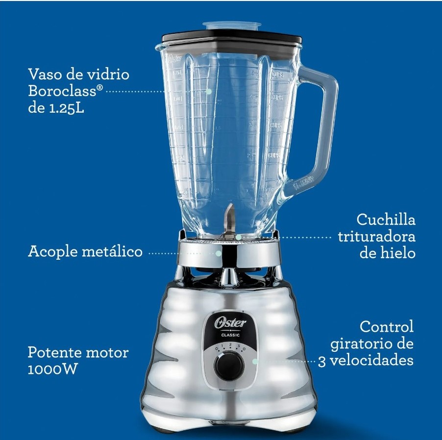 LICUADORA OSTER CLASICA BLST4655 SILVER