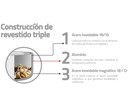 BATERIA DE COCINA TRAMONTINA GRANO DE AC. INOX. TRIPLE FONDO 7 PZ.