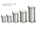 CESTO DE BASURA TRAMONTINA 94538/105 5 LT. AC. INOX.