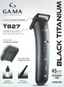 Cortadora De Pelo Gama Black Titanium  Usb Trimmer T827