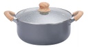 CACEROLA DE ALUMINIO HUDSON C/ANTIADHERENTE GRANITO 20CM GRA05
