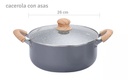 CACEROLA HUDSON GRA08 DE ALUMINIO C/ANTIADHERENTE GRANITO 26 CM
