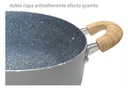 CACEROLA HUDSON GRA08 DE ALUMINIO C/ANTIADHERENTE GRANITO 26 CM