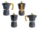 CAFETERA HUDSON M023 ITALIANA DE ALUMINIO ESMALTADO GRIS 9 TAZAS