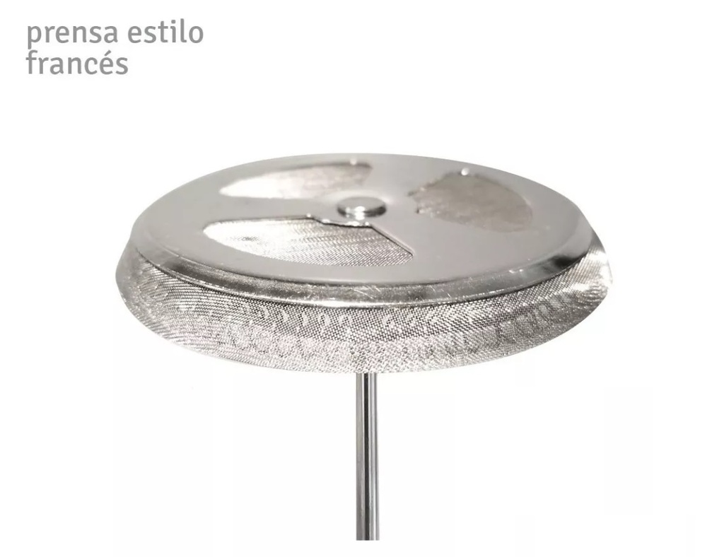 CAFETERA HUDSON FR08 VIDRIO Y AC INOX C/EMBOLO 800ML NEGRA