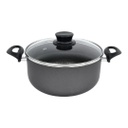 BATERIA DE COCINA TRAMONTINA 20599/390 MILAN=PARIS 6 PZ DE ALUMINIO C/ANTIAD. NEGRA