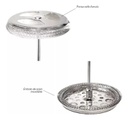 Set Cafetera De Embolo Hudson Cmset80 C/2 Vasos Termicos Neg