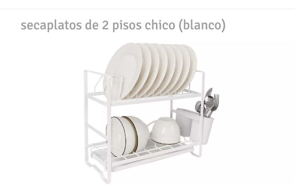 Escurridor De Platos Hudson Sp15 Chico 2 Pisos Blanco
