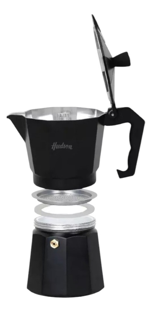Cafetera Hudson M011 De Aluminio Total Black Italiana 9tazas