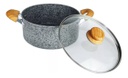 Cacerola Hudson Fgra07 De Aluminio C/antiadh. Granito 24cm