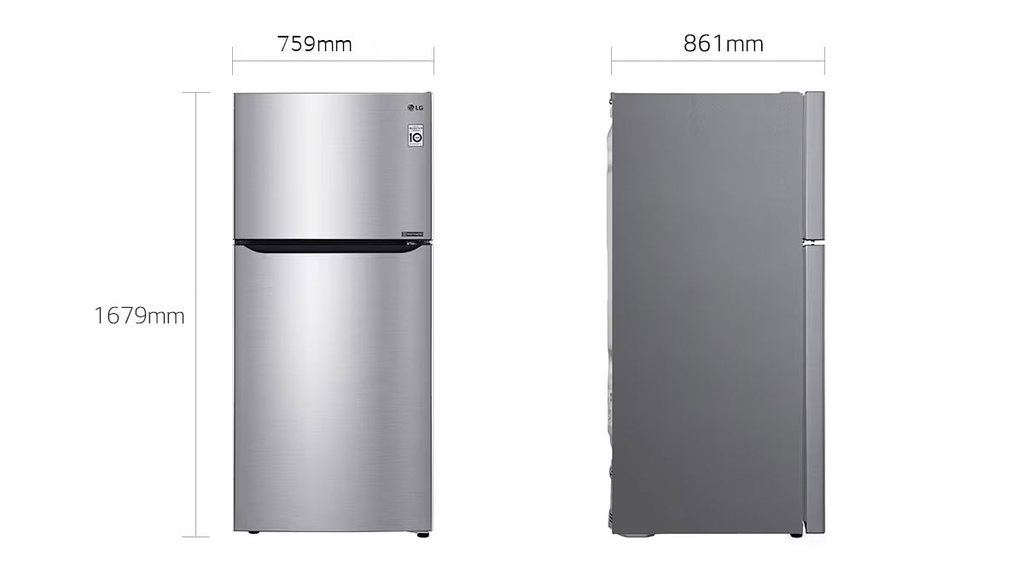 HELADERA LG GT57BPSX C/FREEZER SUP. 553 LT INVERTER AC. INOX.