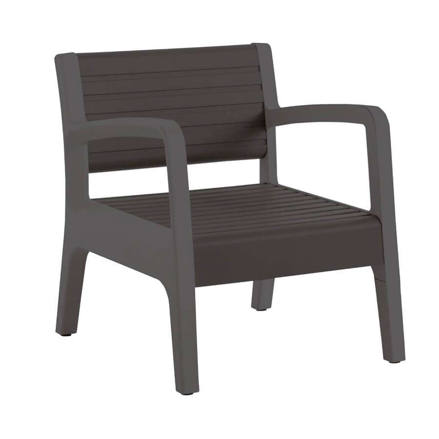 SET MUEBLE MIAMI TETE A TETE SHAF BER55450 GRAFITO (2 SILLAS + 1 MESA)