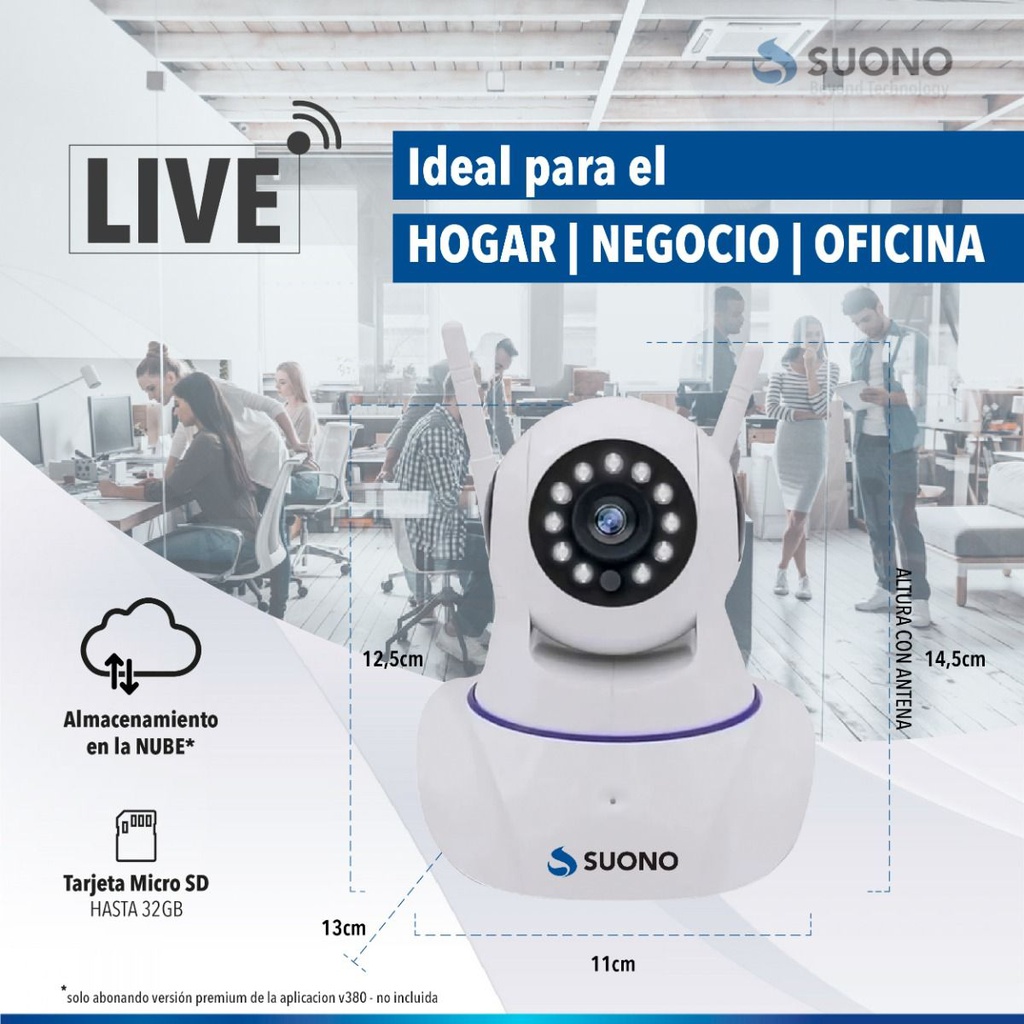 CAMARA IP SUONO AYV0049 2 ANTENAS