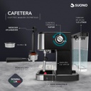 CAFETERA ESPRESSO SUONO HOG0155 1.5L 20 BAR ACERO