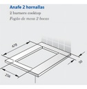 Anafe Ormay Top Gourmet Carmin Ix - 2 Hornallas
