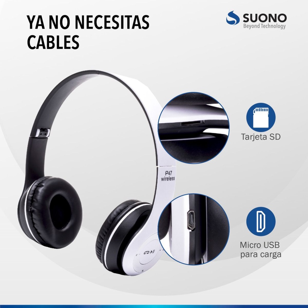 AURICULAR SUONO BT P47 AZUL INALAMBRICO