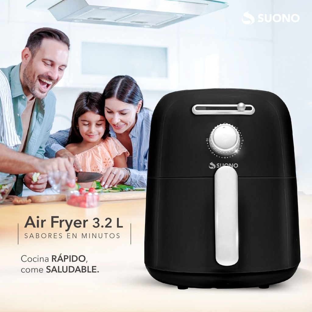 FREIDORA DE AIRE SUONO 3.2L 1450W NEGRO