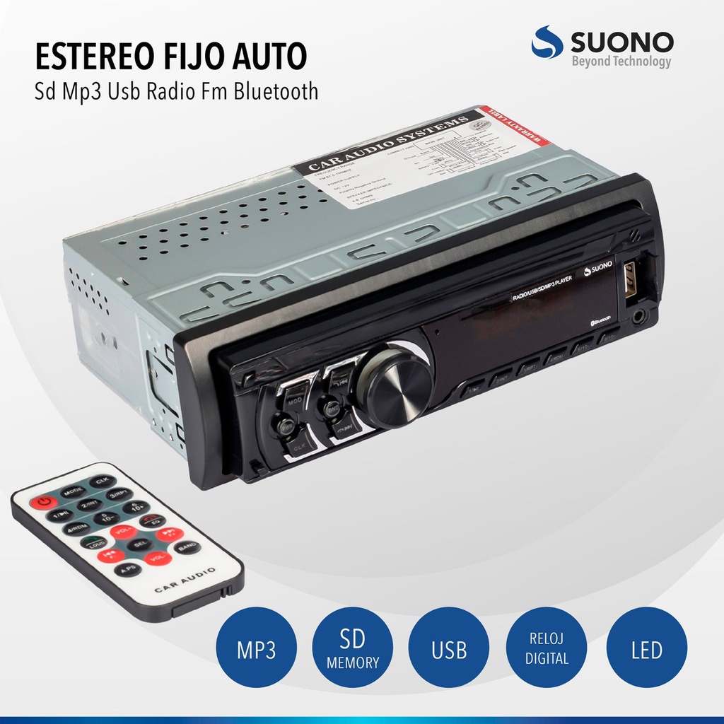Autoestereo Suono Inf0001 Micro Sd Mp3 Usb Radio