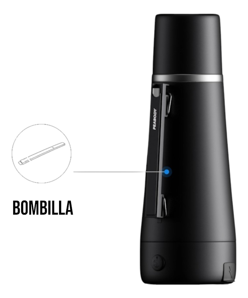 Termo Electrico Peabody Pe-et1001n 1lt. C/bombilla Negro