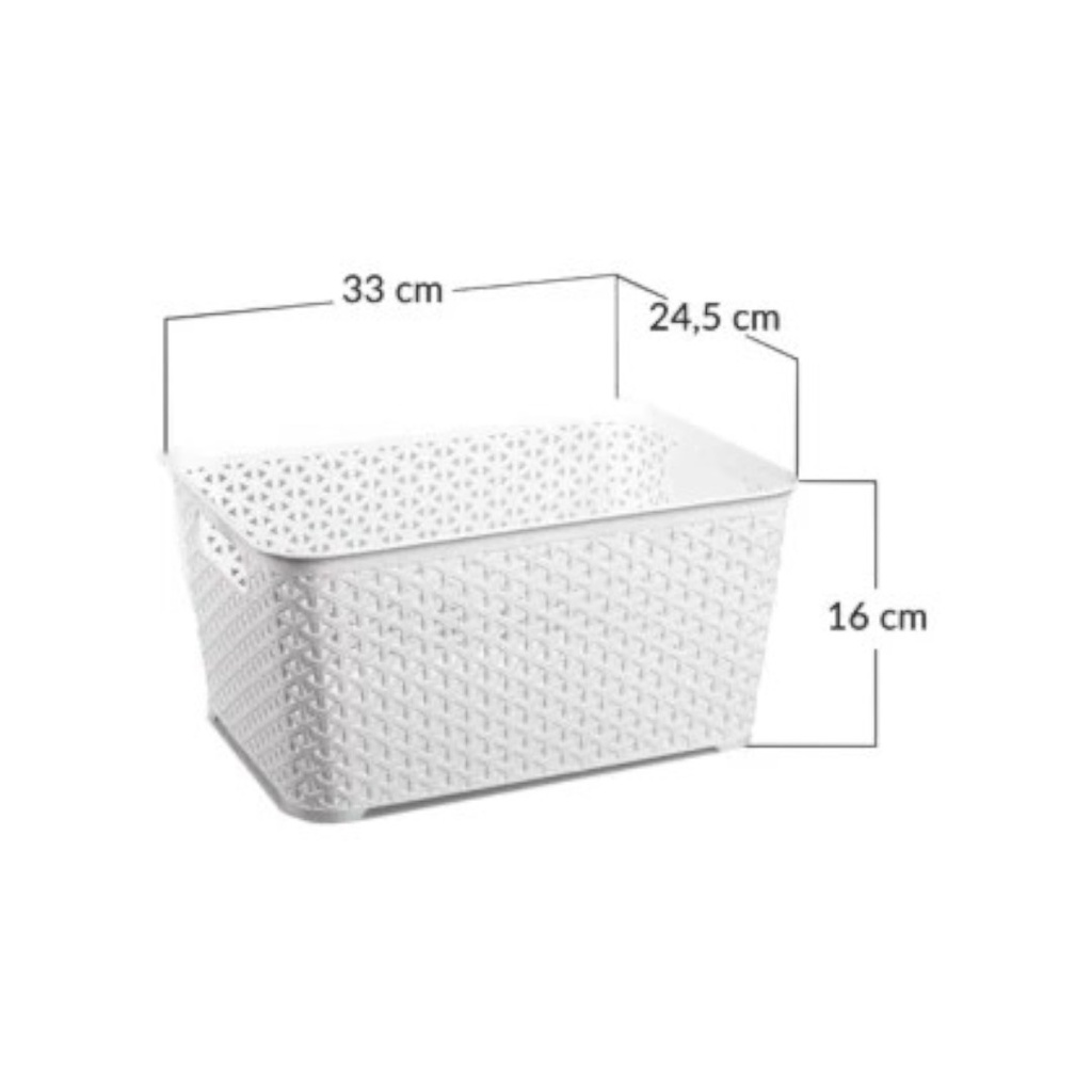 CESTO RATAN DEL PLASTIC COD.953 RECTANGULAR