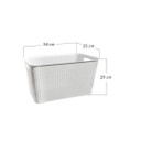 CESTO RATAN DEL PLASTIC COD.955 RECTANGULAR
