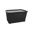 CESTO RATAN DEL PLASTIC COD. 956 RECTANGULAR C/TAPA