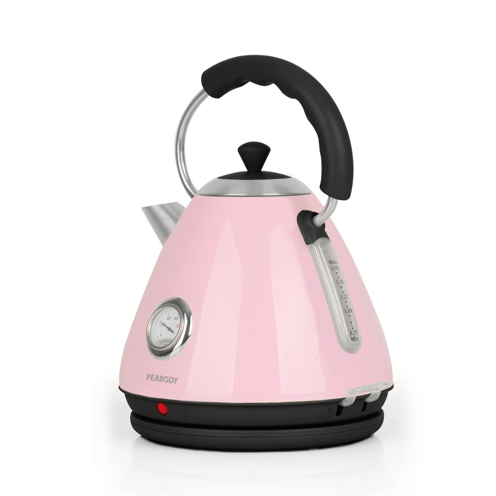 PAVA ELECTRICA PEABODY PE-KV8213-P ROSA C/RELOJ TEMP.
