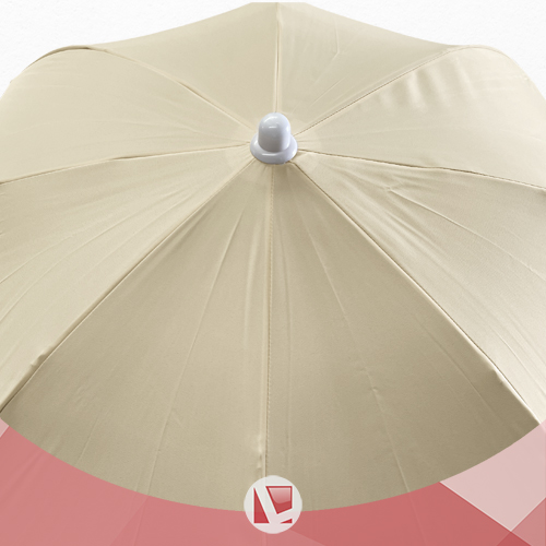 SOMBRILLA LAURY ART. 19816 2 MT CAÑO ACERO POLIÉSTER BEIGE