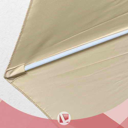 SOMBRILLA LAURY GB250 2,5 MT CAÑO ACERO POLIÉSTER BEIGE RECLINABLE