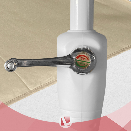 SOMBRILLA LAURY GB250 2,5 MT CAÑO ACERO POLIÉSTER BEIGE RECLINABLE