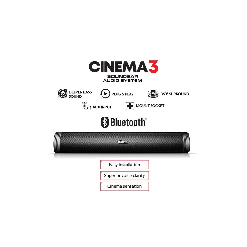 BARRA SONIDO NOVIK NEO CINEMA-3 BARRA ACTIVA 2x3
