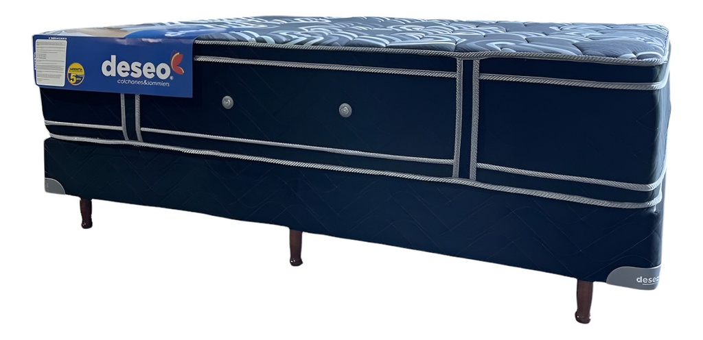 Colchón 2 Plaza Deseo Ambar New Con Resorte 140 X 190 Cm