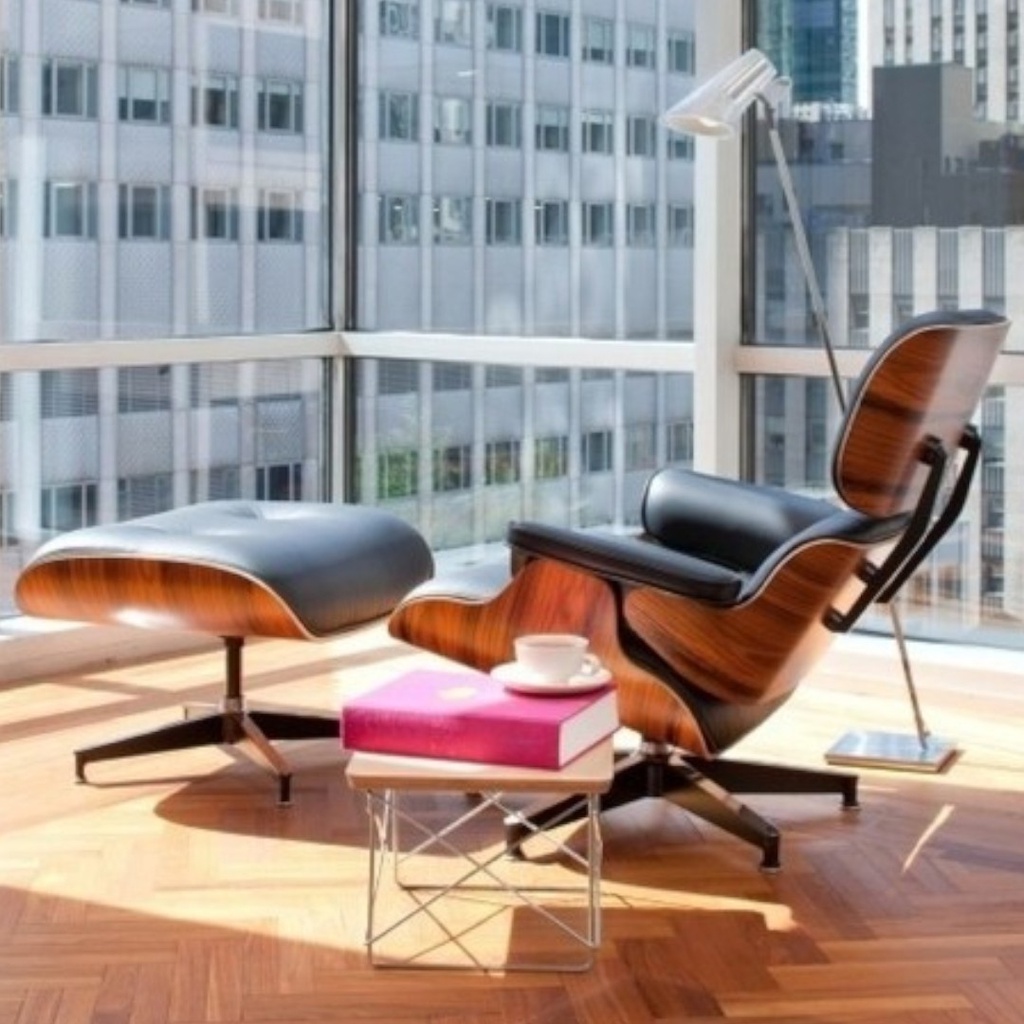 Sillon Tribeca Ec-015/wbk Miller C/ottoman Walnut &amp; Black